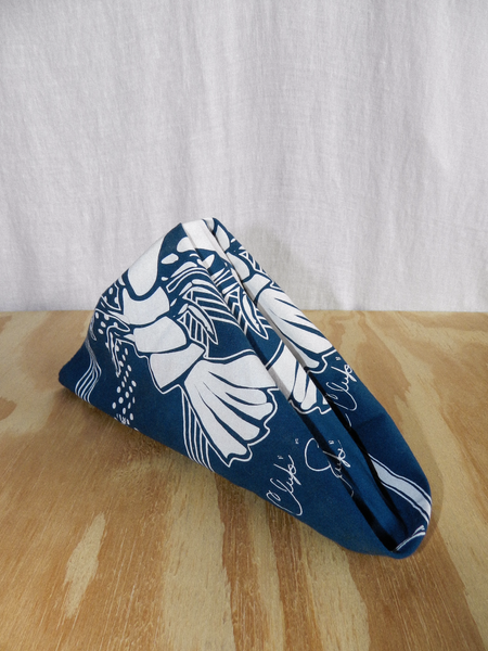 Load image into Gallery viewer, Hand-Dyed "Ready For Seconds" Bandana in Cobalt