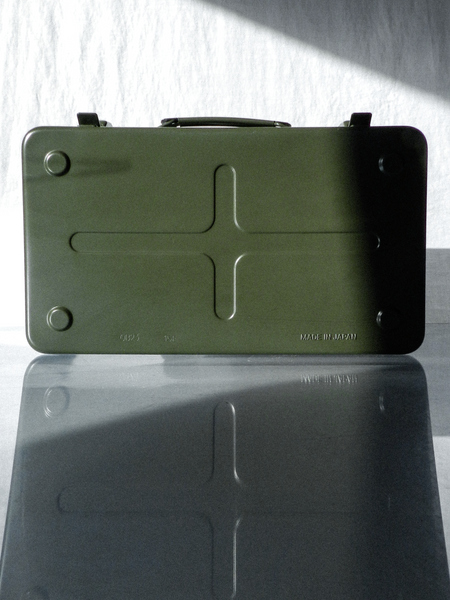 Load image into Gallery viewer, TOYO STEEL • Trunk Shape Toolbox T-360 (Moss Green)