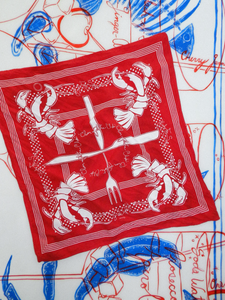 Hand-Dyed "Ready For Seconds" Bandana in Red